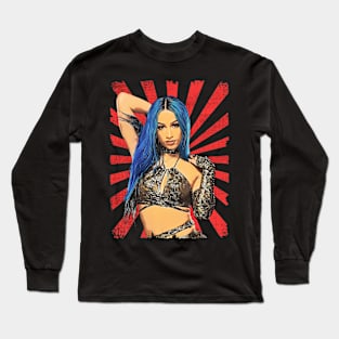 Sasha Bank Wrestling Vintage Fan Art Long Sleeve T-Shirt